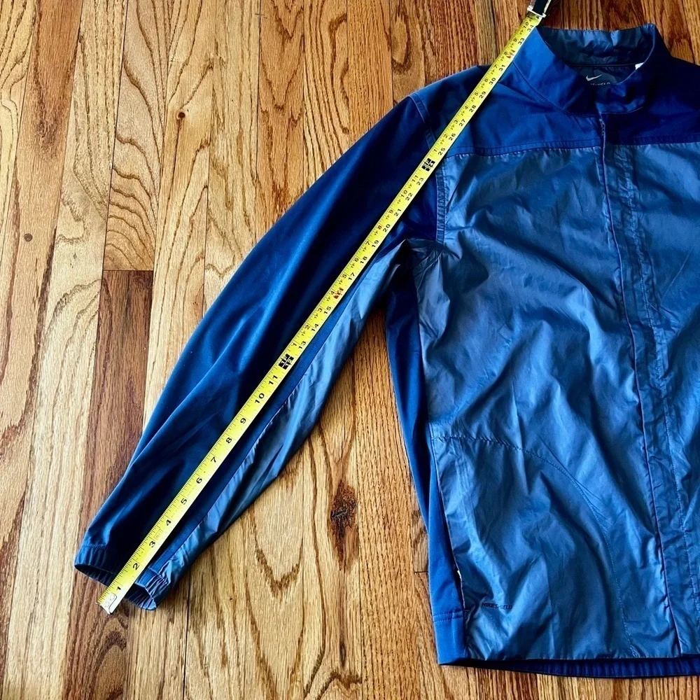 Nike Shield Size Large Windbreaker Jacket - Blue